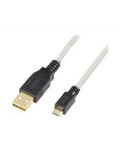 USB A - USB Micro B kabel 1m, deltaco