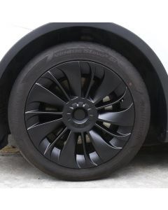 Tesla Model Y turbinenavkapsler / hjulsider til 19", matsort, aerodynamisk, 4-pak