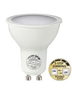 Smart LED Frosted, GU10, 2700K, 6W, 360lm, indbygget 3-trins klikdæmpning