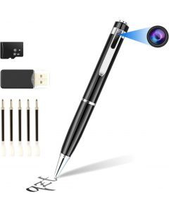 Spion pen, Spion kamera i pen, Lydoptagelse, MicroSD, 1080p Full HD