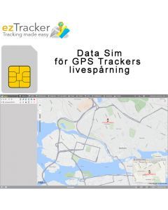 ezTracker Sim - Data Sim-kort 12 måneders live tracking