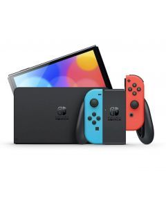 Nintendo Switch 7" OLED med 64 GB lagring, neon joy-con