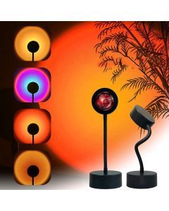 LED Sunset / Projektor lampe, bordlampe, bluetooth, fjernbetjening