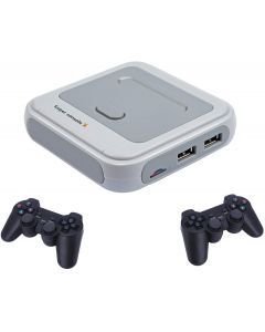 Spilkonsol, Retro SuperConsole, NES, SNES, N64, PS, GBA, 30.000 indbyggede spil, trådløse spilcontrollere