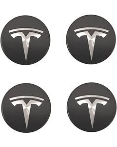 Tesla centercover, 56mm, sølv