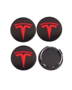 Tesla centerdæksel, 56 mm, rød