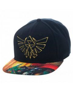 Snapback kasket med Zelda-motiv og broderet logo